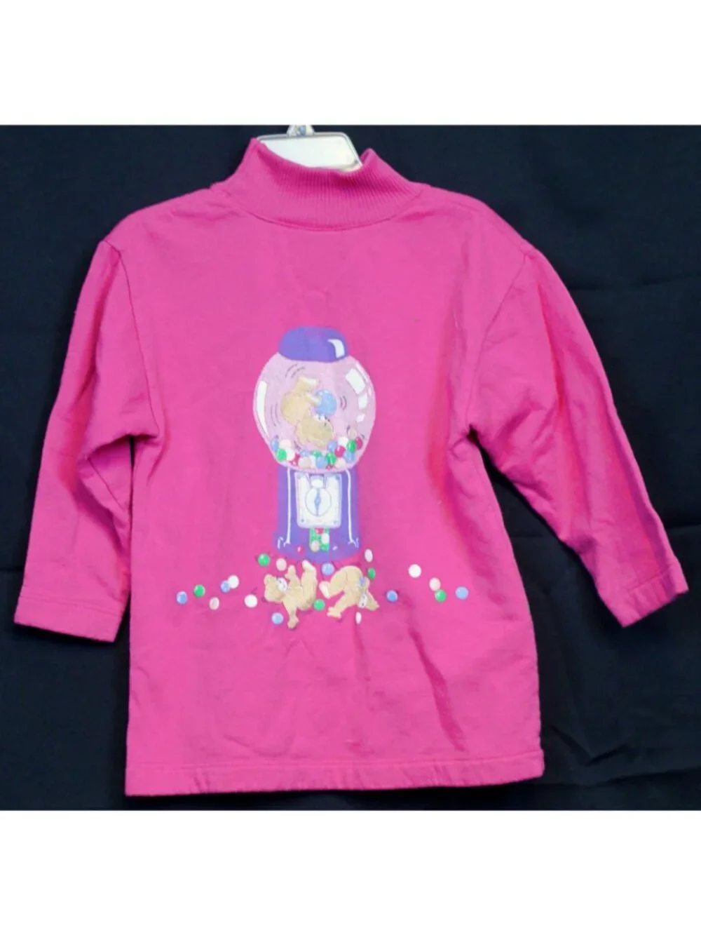 Spumoni 2pc Outfit 4 Lg Teddy Bear Bubble Gum Machine Coin Pink Sweatshirt Pants